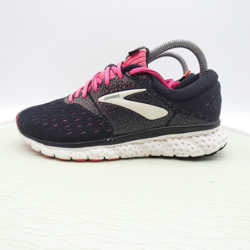 Brooks Glycerin 16 Womens Running Shoes Black Pink White 1202781B040 US 8